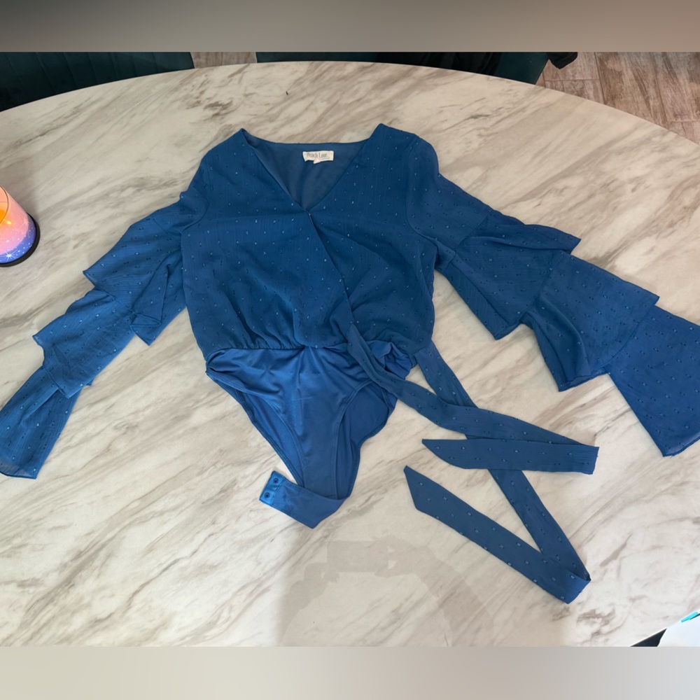 Like New Peach love bodysuit Long sleeve Size Women’s Medium - Picture 5 of 10